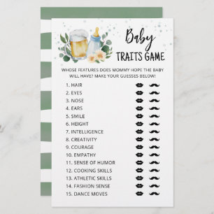 Baby traits Game Greenery Baby Is Brewing party