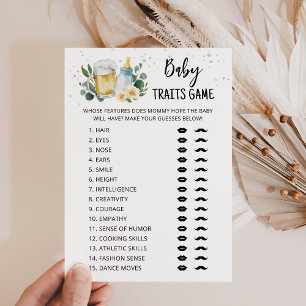 Baby traits Greenery Baby Is Brewing Game Card