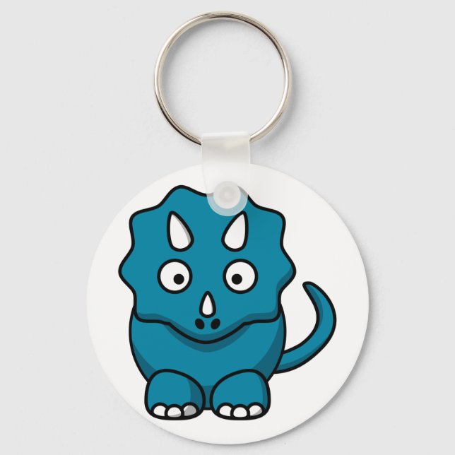 Baby Triceratops Key Ring (Front)