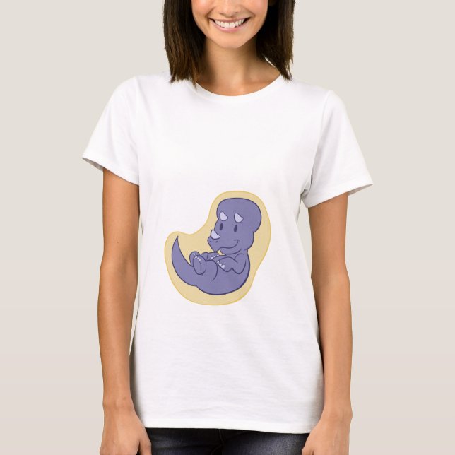 Baby Triceratops Maternity Shirt (Front)