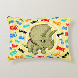 Baby Triceratops RAWR Decorative Cushion