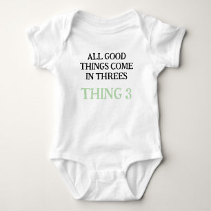 Baby Triplets, Funny Triplets Gift Idea, Neutral  Bodysuit