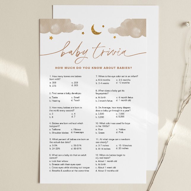 Baby Trivia Baby Shower Game Twinkle Little Star (Creator Uploaded)