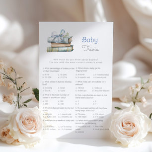 Baby Trivia Blue Bow Books baby shower game