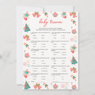 Baby Trivia Christmas Baby Shower Game Card