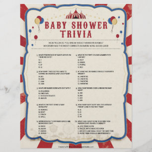 Baby Trivia [Circus Theme] Custom Letterhead