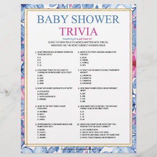Baby Trivia [Floral Watercolors] Custom Letterhead