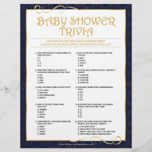 Baby Trivia [Golden Blue] Custom Letterhead