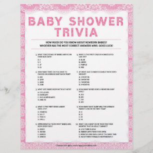 Baby Trivia [Luxury Lace [Pink]] Custom Letterhead