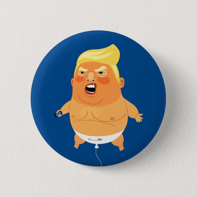 Baby Trump Balloon Funny 6 Cm Round Badge (Front)
