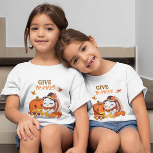 Baby Turkey And Pumpkin Celebrating Thanksgiving  T-Shirt