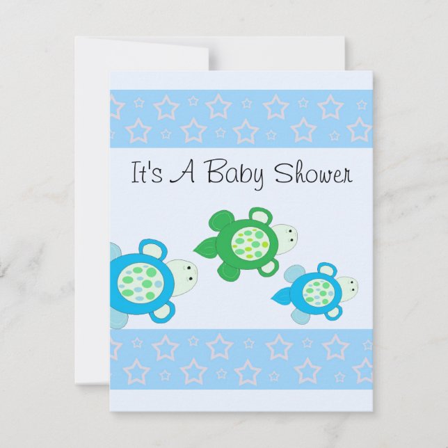 Baby Turtle Baby Shower Invitation (Front)