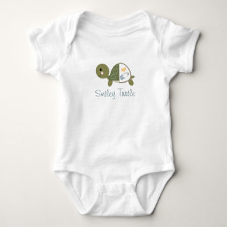 Baby Turtle Infant Bodysuit Blue Diaper Pin