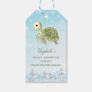 Baby Turtle Under the Sea Shower Favour Gift Tag