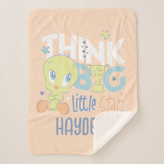 Baby TWEETY™ - Think Big Little Star Sherpa Blanket (Front)