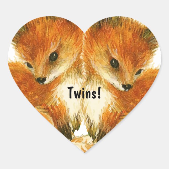 Baby Twin Fox Stickers (Front)