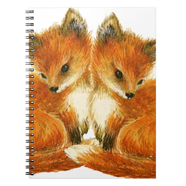 Baby Twin Foxes Notebook (Front)