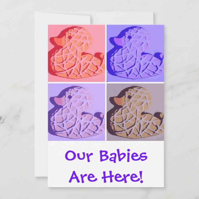 Baby Twins Announcement (Front)