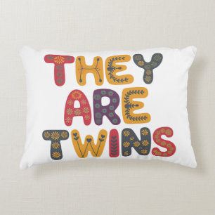 Baby twins shower decorative cushion