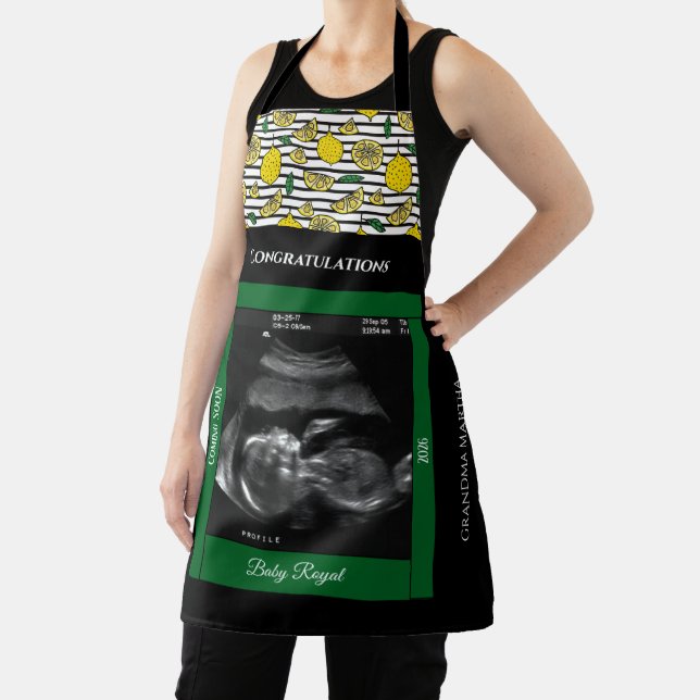 Baby Ultrasound Congratulations Grandma Apron (Insitu)