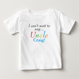 Baby Uncle Personalised Name Fun Infant Shirt