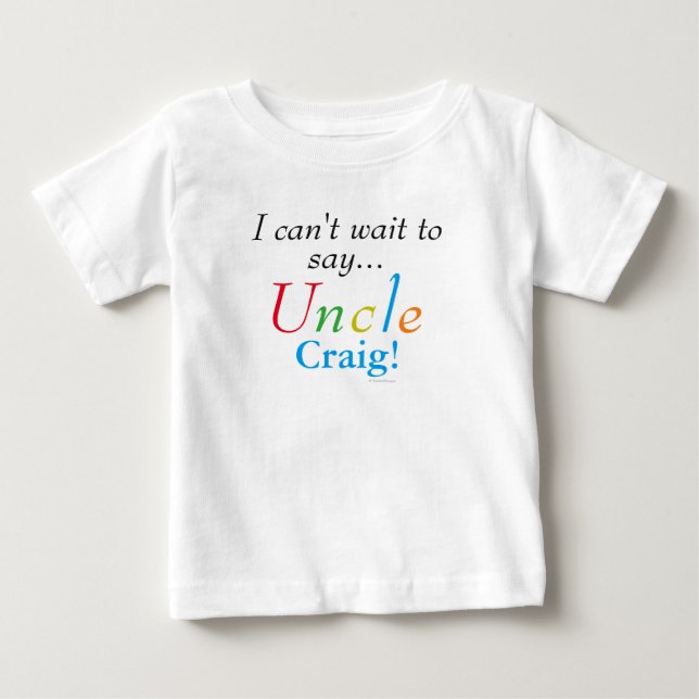 Baby Uncle Personalised Name Fun Infant Shirt (Front)