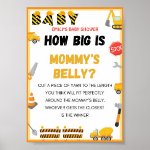 Baby Under Construction Baby Shower Game Sign