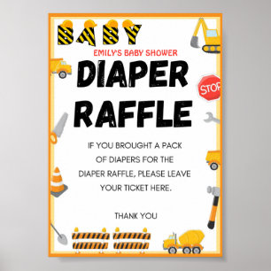 Baby Under Construction Baby Shower Game Sign
