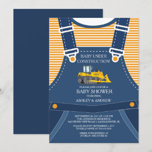 BABY UNDER CONSTRUCTION Baby Shower Invitation