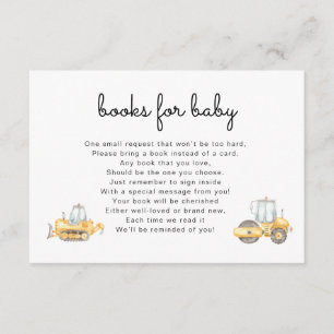 Baby Under Construction Books for Baby Card