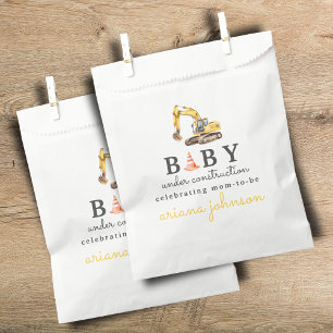 Baby Under Construction Boy Baby Shower Favour Bags