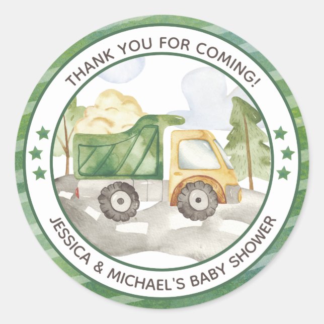 Baby Under Construction Classic Round Sticker (Front)