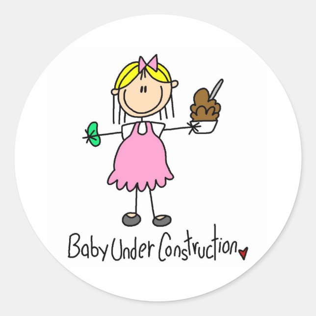 Baby Under Construction Sticker (Front)