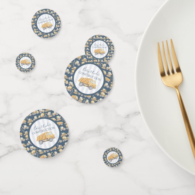 Baby Under Construction Truck Baby Shower Confetti (Group)