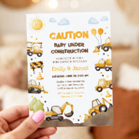 Baby Under Construction Trucks Baby Couples Shower