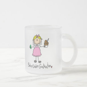 Baby Under Construction Tshirts and Gifts Frosted Glass Coffee Mug