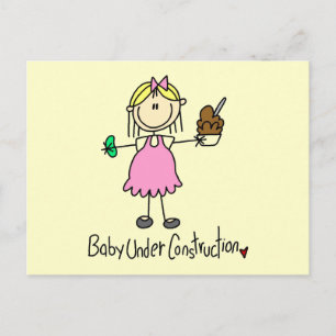 Baby Under Construction Tshirts and Gifts Postcard