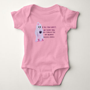 Baby undershirt , cute moms scary before coffee bodysuit