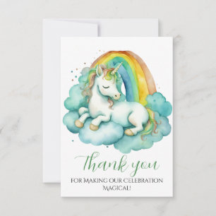Baby Unicorn Baby Shower Thank You Card