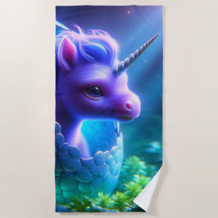 Baby Unicorn Beach Towel
