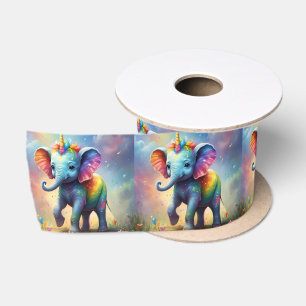 Baby Unicorn Elephant, Satin Ribbon