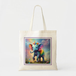 Baby Unicorn Elephant, Tote Bag