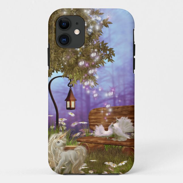 Baby Unicorn Fantasy Garden.png Case-Mate iPhone Case (Back)