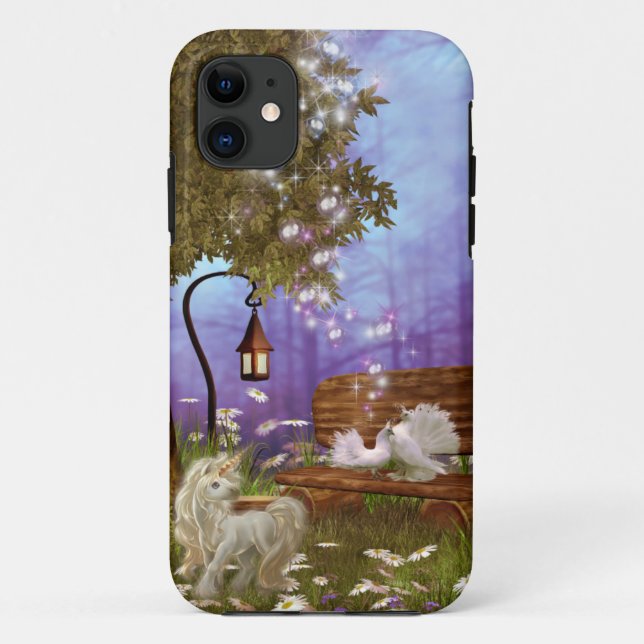 Baby Unicorn Fantasy Garden.png Case-Mate iPhone Case (Back)