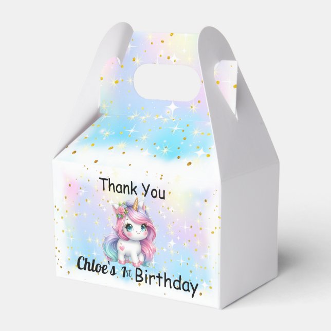 Baby Unicorn Gift Box, Favour Box (Front Side)