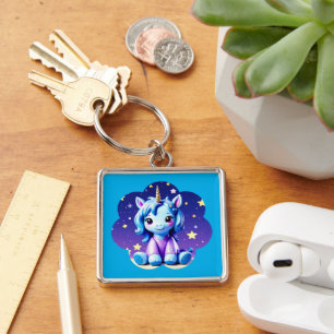 Baby Unicorn In PJ's Keychain