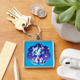 Baby Unicorn In PJ's Keychain