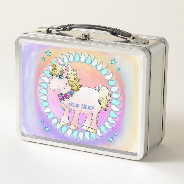 Baby Unicorn Metal Lunch Box (Front)