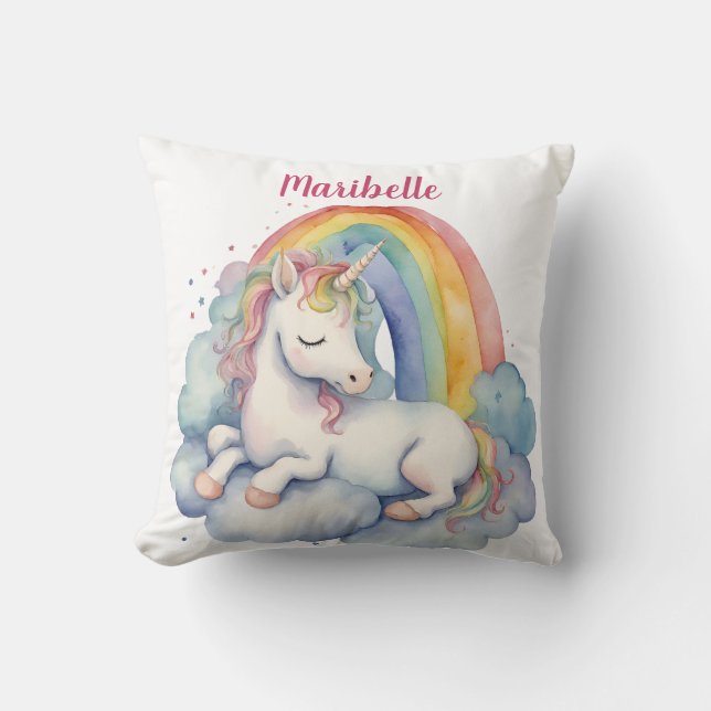 Baby Unicorn Personalised  Cushion (Front)