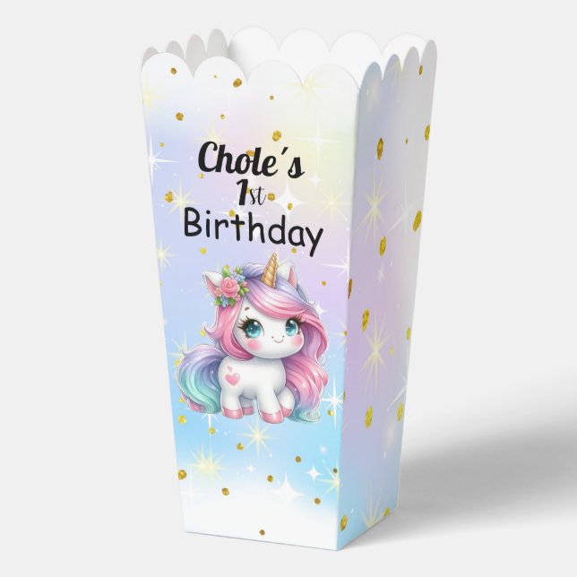 Baby Unicorn Popcorn Boxes (Front)